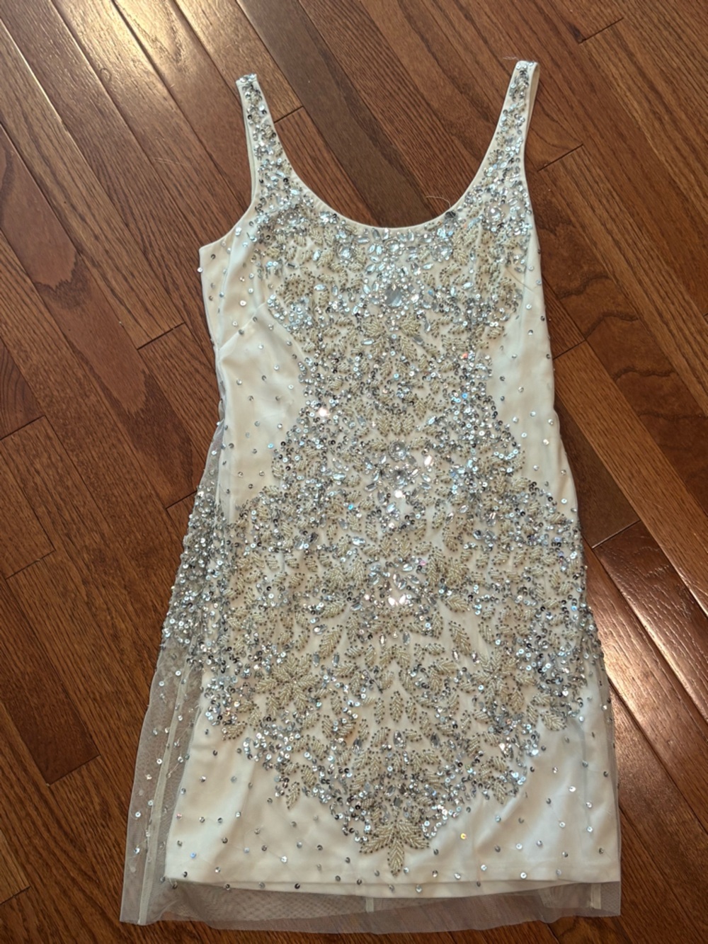 Adrianna Papell Ivory Beaded Sheath Dress